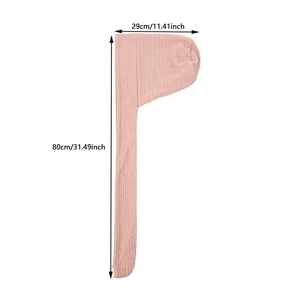 Turban Uni à Queue Longue – Bonnet Hijab Élastique Respirant Toutes Saisons
