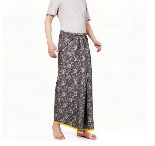 Sarong Longyi À Carreaux Homme - Malaisie, Myanmar (192x115cm)