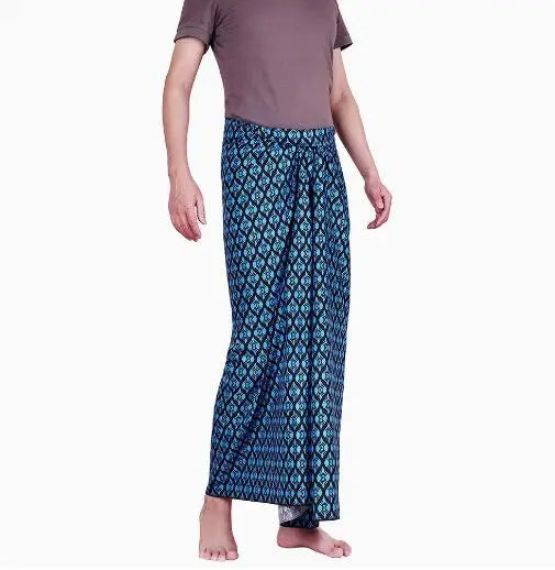 Sarong Longyi À Carreaux Homme - Malaisie, Myanmar (192x115cm)