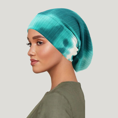 Turban Hijab Imprimé Bohème – Bonnet Foulard Musulmane Femme