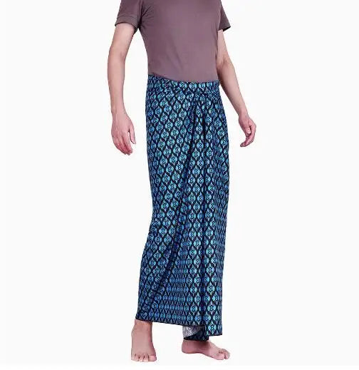 Sarong Longyi À Carreaux Homme - Malaisie, Myanmar (192x115cm)