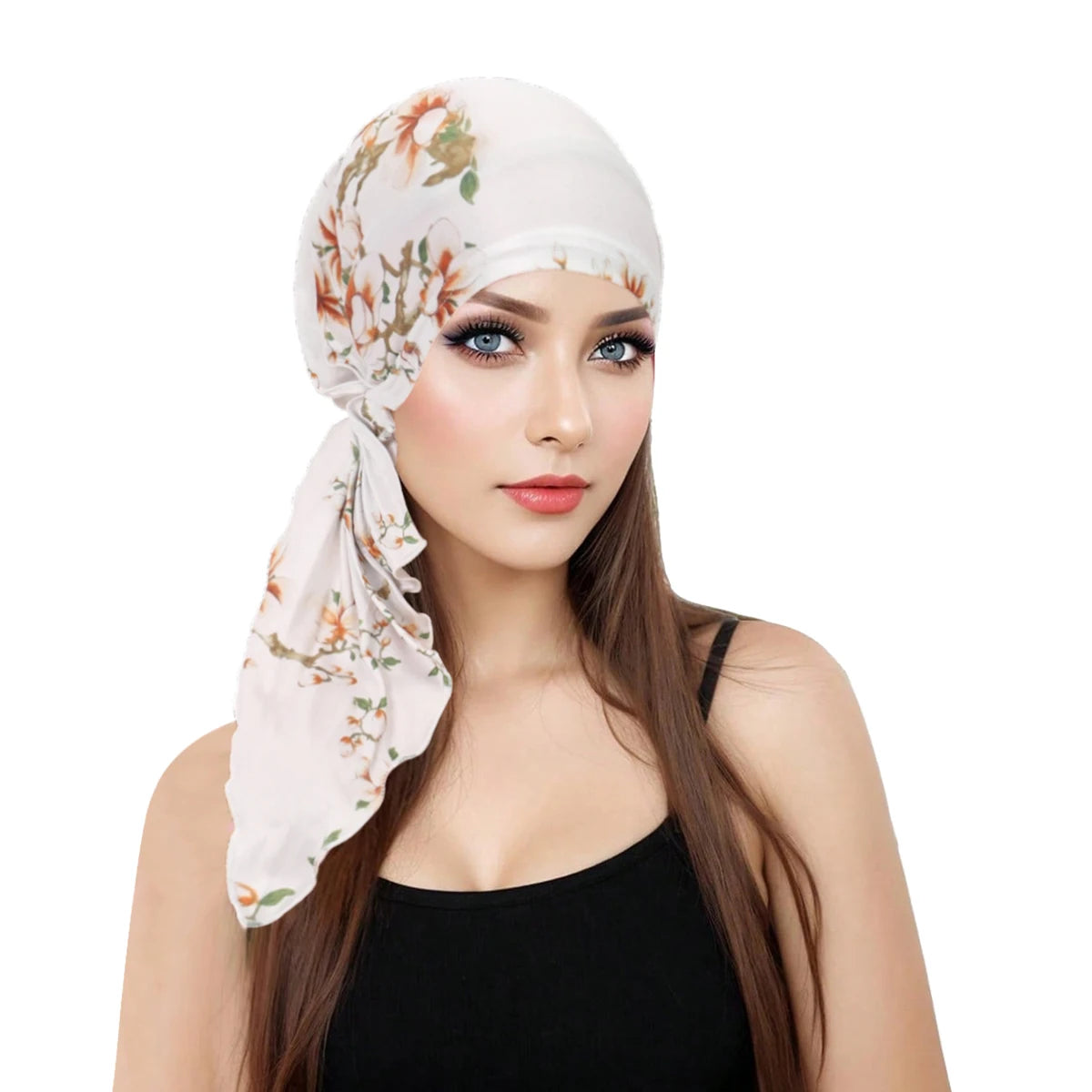 Turban Femme Doux – Bonnet Hijab Pré-Noué Imprimé Toutes Saisons