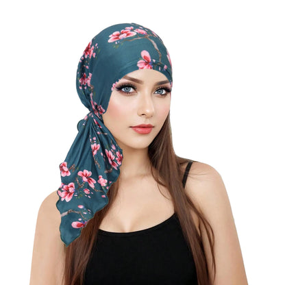 Turban Femme Doux – Bonnet Hijab Pré-Noué Imprimé Toutes Saisons