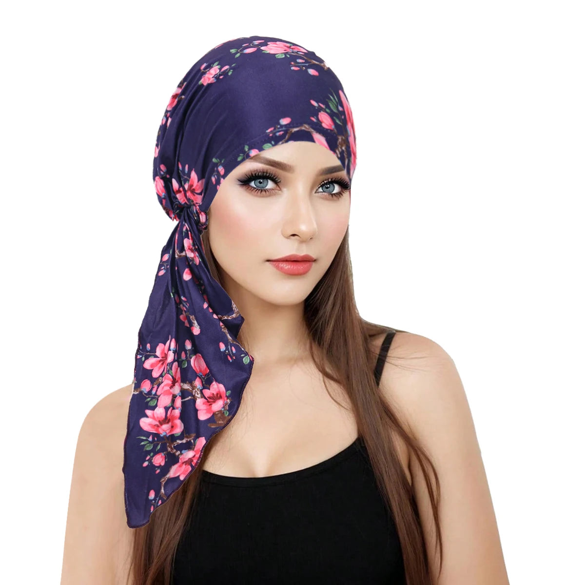 Turban Femme Doux – Bonnet Hijab Pré-Noué Imprimé Toutes Saisons