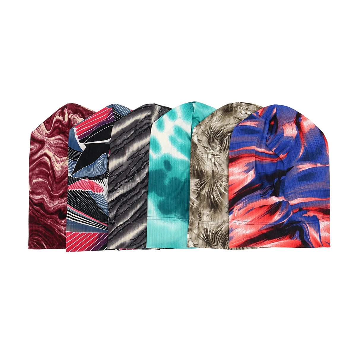Turban Hijab Imprimé Bohème – Bonnet Foulard Musulmane Femme