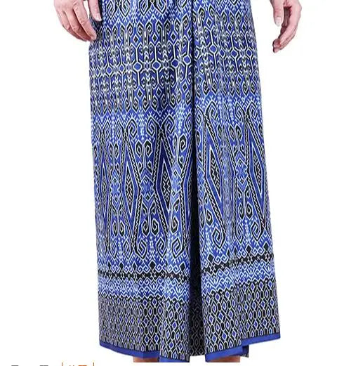 Sarong Longyi À Carreaux Homme - Malaisie, Myanmar (192x115cm)